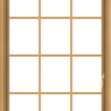 WDMA 32x48 (31.5 x 47.5 inch) Pine Wood Light Grey Aluminum Push out Casement Window without Grids