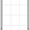 WDMA 32x48 (31.5 x 47.5 inch) White Vinyl uPVC Crank out Awning Window with Colonial Grids Interior