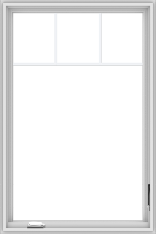 WDMA 32x48 (31.5 x 47.5 inch) White Vinyl UPVC Crank out Casement Window with Fractional Grilles