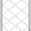 WDMA 32x48 (31.5 x 47.5 inch) White Vinyl UPVC Crank out Casement Window without Grids with Diamond Grills