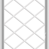 WDMA 32x48 (31.5 x 47.5 inch) White uPVC Vinyl Push out Casement Window without Grids with Diamond Grills