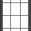 WDMA 32x54 (31.5 x 53.5 inch) Pine Wood Dark Grey Aluminum Crank out Casement Window with Colonial Grids Exterior