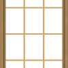 WDMA 32x54 (31.5 x 53.5 inch) Pine Wood Dark Grey Aluminum Crank out Casement Window without Grids