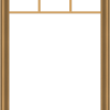 WDMA 32x54 (31.5 x 53.5 inch) Pine Wood Dark Grey Aluminum Crank out Casement Window with Fractional Grilles