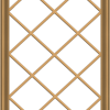 WDMA 32x54 (31.5 x 53.5 inch) Pine Wood Dark Grey Aluminum Crank out Casement Window without Grids with Diamond Grills