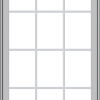 WDMA 32x54 (31.5 x 53.5 inch) Pine Wood Light Grey Aluminum Push out Casement Window with Colonial Grids Exterior