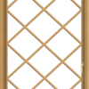 WDMA 32x54 (31.5 x 53.5 inch) Pine Wood Light Grey Aluminum Push out Casement Window without Grids with Diamond Grills