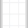 WDMA 32x54 (31.5 x 53.5 inch) White Vinyl UPVC Crank out Casement Window with Colonial Grids Exterior