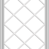 WDMA 32x54 (31.5 x 53.5 inch) White Vinyl UPVC Crank out Casement Window without Grids with Diamond Grills