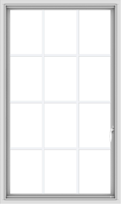 WDMA 32x54 (31.5 x 53.5 inch) White uPVC Vinyl Push out Casement Window without Grids