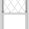 WDMA 32x57 (31.5 x 56.5 inch)  Aluminum Single Double Hung Window with Diamond Grids