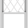 WDMA 32x60 (31.5 x 59.5 inch)  Aluminum Single Double Hung Window with Diamond Grids