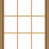 WDMA 32x60 (31.5 x 59.5 inch) Pine Wood Dark Grey Aluminum Crank out Casement Window without Grids