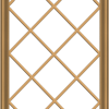 WDMA 32x60 (31.5 x 59.5 inch) Pine Wood Dark Grey Aluminum Crank out Casement Window without Grids with Diamond Grills