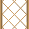 WDMA 32x60 (31.5 x 59.5 inch) Pine Wood Light Grey Aluminum Push out Casement Window without Grids with Diamond Grills