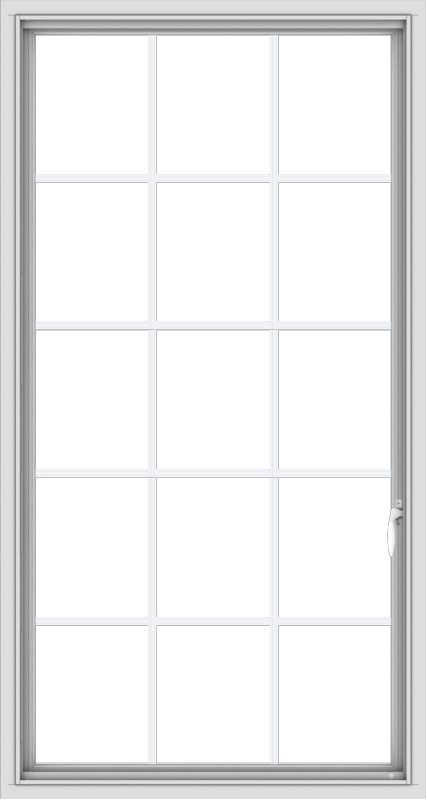 WDMA 32x60 (31.5 x 59.5 inch) White uPVC Vinyl Push out Casement Window without Grids
