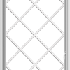 WDMA 32x60 (31.5 x 59.5 inch) White uPVC Vinyl Push out Casement Window without Grids with Diamond Grills