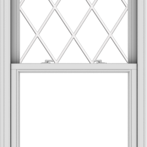 WDMA 32x61 (31.5 x 60.5 inch)  Aluminum Single Double Hung Window with Diamond Grids