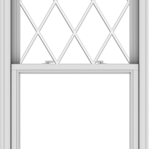 WDMA 32x66 (31.5 x 65.5 inch)  Aluminum Single Double Hung Window with Diamond Grids