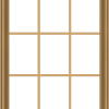 WDMA 32x66 (31.5 x 65.5 inch) Pine Wood Dark Grey Aluminum Crank out Casement Window without Grids