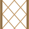 WDMA 32x66 (31.5 x 65.5 inch) Pine Wood Dark Grey Aluminum Crank out Casement Window without Grids with Diamond Grills