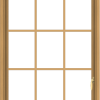 WDMA 32x66 (31.5 x 65.5 inch) Pine Wood Light Grey Aluminum Push out Casement Window without Grids