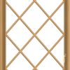 WDMA 32x66 (31.5 x 65.5 inch) Pine Wood Light Grey Aluminum Push out Casement Window without Grids with Diamond Grills