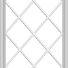 WDMA 32x66 (31.5 x 65.5 inch) White Vinyl UPVC Crank out Casement Window without Grids with Diamond Grills
