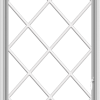 WDMA 32x66 (31.5 x 65.5 inch) White uPVC Vinyl Push out Casement Window without Grids with Diamond Grills