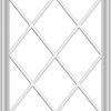 WDMA 32x72 (31.5 x 71.5 inch) White Vinyl UPVC Crank out Casement Window without Grids with Diamond Grills