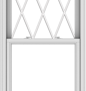 WDMA 32x90 (31.5 x 89.5 inch)  Aluminum Single Double Hung Window with Diamond Grids