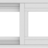 WDMA 36x12 (35.5 x 11.5 inch) Vinyl uPVC White Slide Window without Grids Exterior