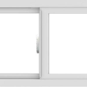 WDMA 36x18 (35.5 x 17.5 inch) Vinyl uPVC White Slide Window without Grids Interior