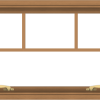 WDMA 36x20 (35.5 x 19.5 inch) Oak Wood Green Aluminum Push out Awning Window with Fractional Grilles