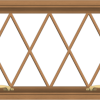 WDMA 36x20 (35.5 x 19.5 inch) Oak Wood Green Aluminum Push out Awning Window without Grids with Diamond Grills