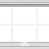 WDMA 36x20 (35.5 x 19.5 inch) White Vinyl uPVC Crank out Awning Window with Colonial Grids Interior