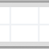 WDMA 36x20 (35.5 x 19.5 inch) White Vinyl uPVC Crank out Awning Window with Colonial Grids Exterior