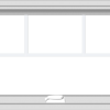 WDMA 36x20 (35.5 x 19.5 inch) White Vinyl uPVC Crank out Awning Window with Fractional Grilles