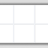 WDMA 36x24 (35.5 x 23.5 inch) White uPVC Vinyl Push out Casement Window with Colonial Grids Interior