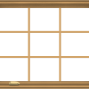 WDMA 36x30 (35.5 x 29.5 inch) Pine Wood Dark Grey Aluminum Crank out Casement Window without Grids