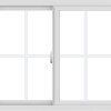 WDMA 36x30 (35.5 x 29.5 inch) Vinyl uPVC White Slide Window with Colonial Grids Exterior