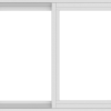 WDMA 36x30 (35.5 x 29.5 inch) Vinyl uPVC White Slide Window without Grids Interior