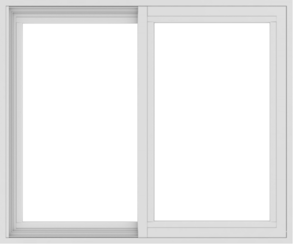 WDMA 36x30 (35.5 x 29.5 inch) Vinyl uPVC White Slide Window without Grids Interior