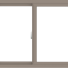 WDMA 36x30 (35.5 x 29.5 inch) Vinyl uPVC Brown Slide Window without Grids Interior
