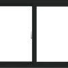 WDMA 36x30 (35.5 x 29.5 inch) Vinyl uPVC Black Slide Window without Grids Interior