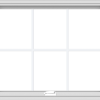 WDMA 36x30 (35.5 x 29.5 inch) White Vinyl uPVC Crank out Awning Window with Colonial Grids Interior