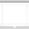 WDMA 36x30 (35.5 x 29.5 inch) White Vinyl uPVC Crank out Awning Window with Prairie Grilles