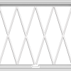 WDMA 36x30 (35.5 x 29.5 inch) White Vinyl uPVC Crank out Awning Window without Grids with Diamond Grills