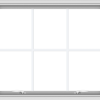 WDMA 36x30 (35.5 x 29.5 inch) White uPVC Vinyl Push out Awning Window with Colonial Grids Interior