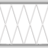 WDMA 36x30 (35.5 x 29.5 inch) White uPVC Vinyl Push out Awning Window without Grids with Diamond Grills